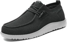 1TAZERO Wide-Shoes for Men-Slip on Walking-Loafers Casual-Shoes - Wide Width Comfortable Orthopedic Shoes for Men with Arch Support for Plantar Fasciitis