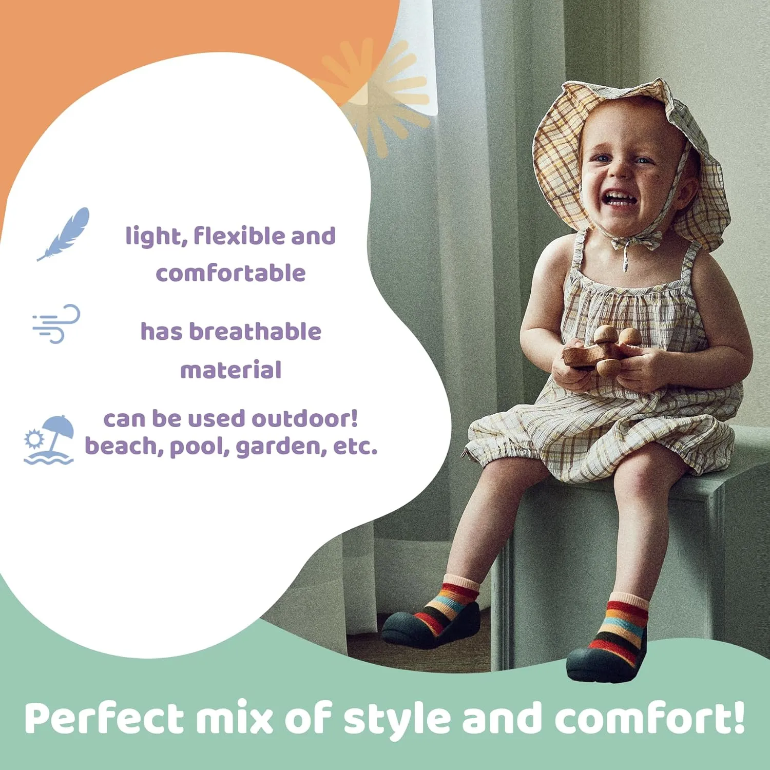 3.5 Baby Sock Shoes for Baby Boy & Girl, Soft, Non-Slip Toddler Sock Shoes, Breathable Infant Walking Shoes, First Steps Baby Shoes, Fun Animal-Themed Designs, Easy to Put On