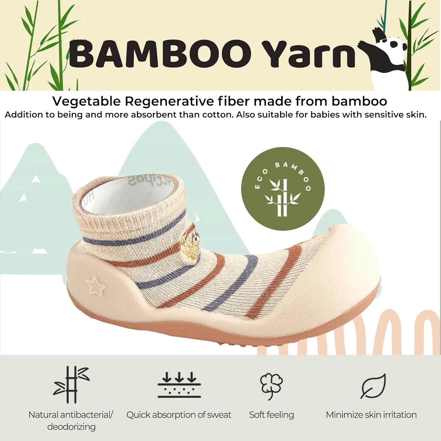 3.5 Baby Sock Shoes for Baby Boy & Girl, Soft, Non-Slip Toddler Sock Shoes, Breathable Infant Walking Shoes, First Steps Baby Shoes, Fun Animal-Themed Designs, Easy to Put On