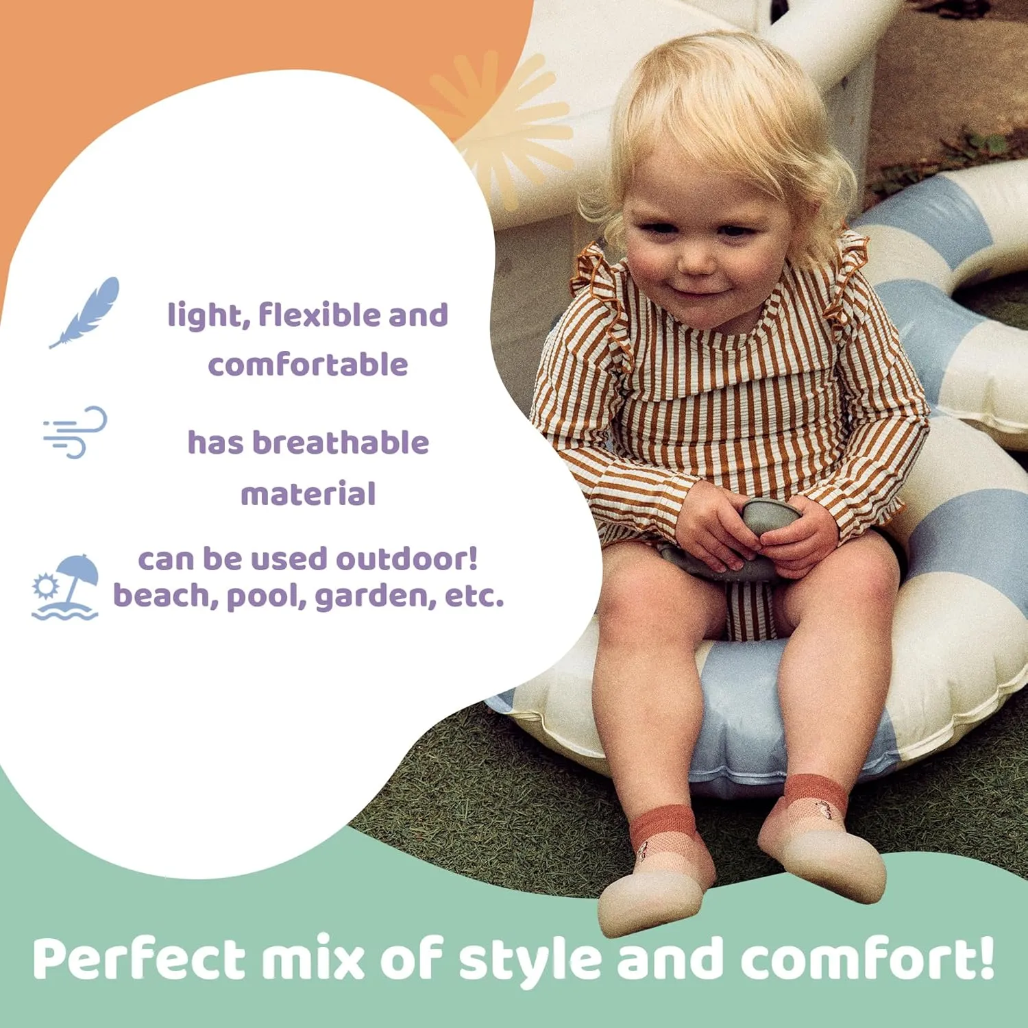 3.5 Baby Sock Shoes for Baby Boy & Girl, Soft, Non-Slip Toddler Sock Shoes, Breathable Infant Walking Shoes, First Steps Baby Shoes, Fun Animal-Themed Designs, Easy to Put On