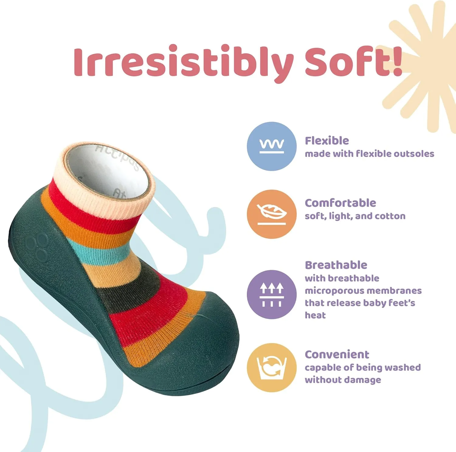3.5 Baby Sock Shoes for Baby Boy & Girl, Soft, Non-Slip Toddler Sock Shoes, Breathable Infant Walking Shoes, First Steps Baby Shoes, Fun Animal-Themed Designs, Easy to Put On
