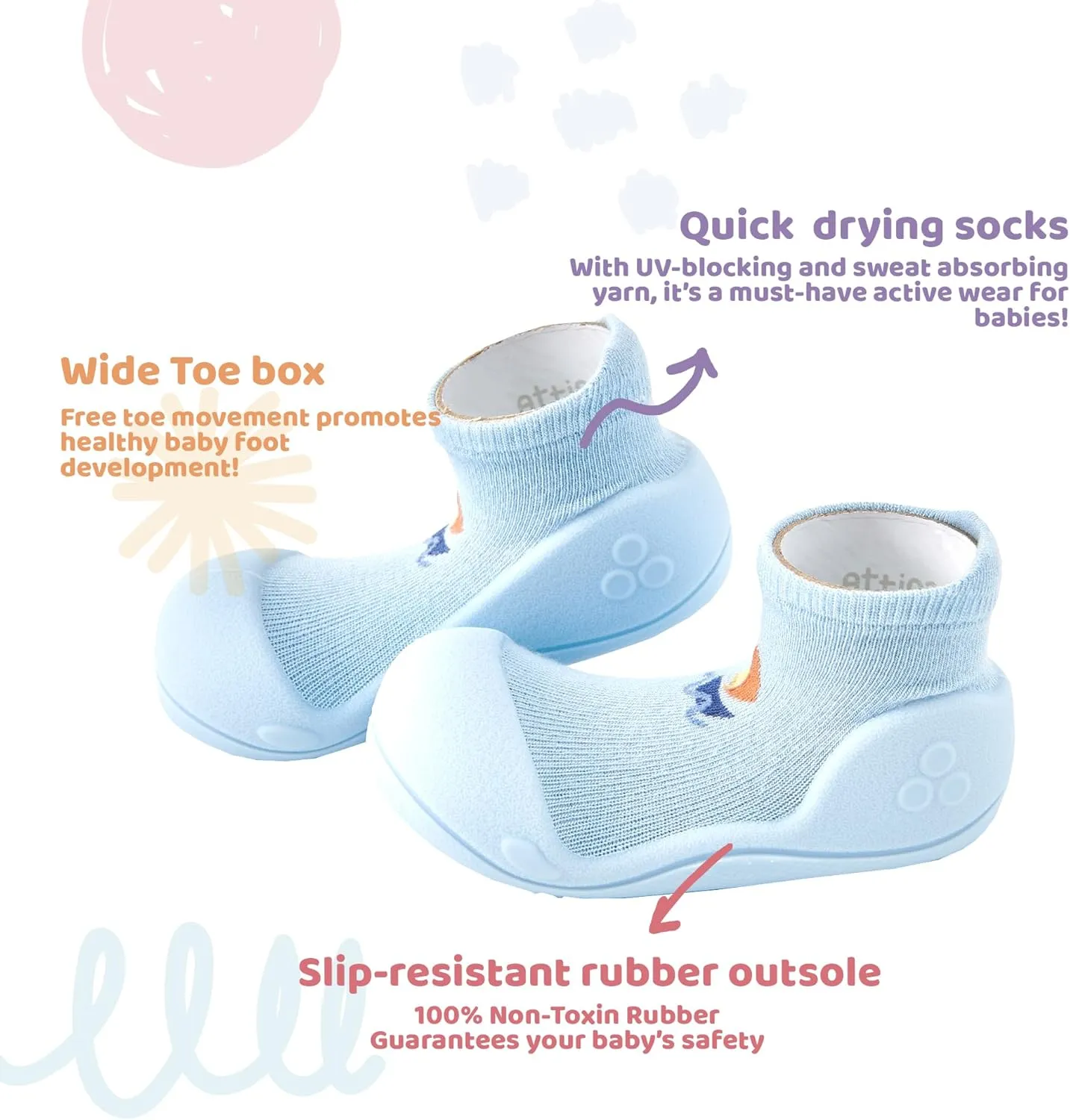 3.5 Baby Sock Shoes for Baby Boy & Girl, Soft, Non-Slip Toddler Sock Shoes, Breathable Infant Walking Shoes, First Steps Baby Shoes, Fun Animal-Themed Designs, Easy to Put On