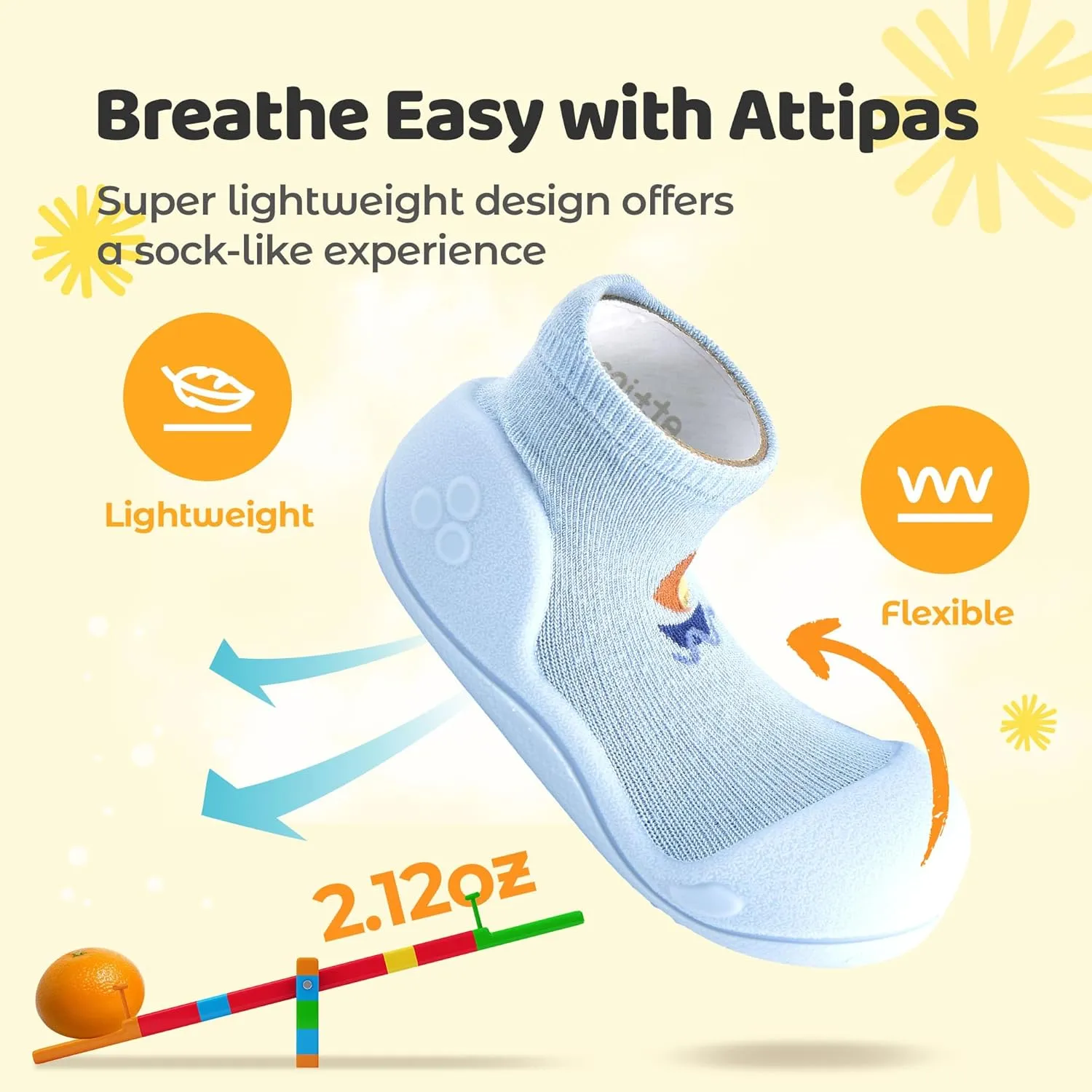 3.5 Baby Sock Shoes for Baby Boy & Girl, Soft, Non-Slip Toddler Sock Shoes, Breathable Infant Walking Shoes, First Steps Baby Shoes, Fun Animal-Themed Designs, Easy to Put On