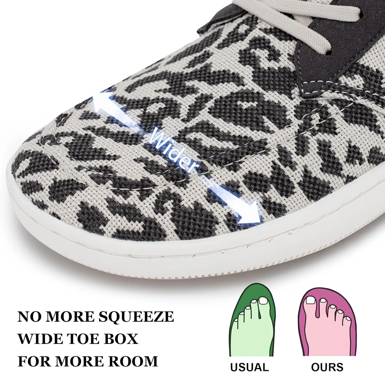Barefoot Wide Toe Box Shoes for Women - Minimalist Barefoot Shoes with | Zero Drop Sole | Extra Wide Slip on for Walking