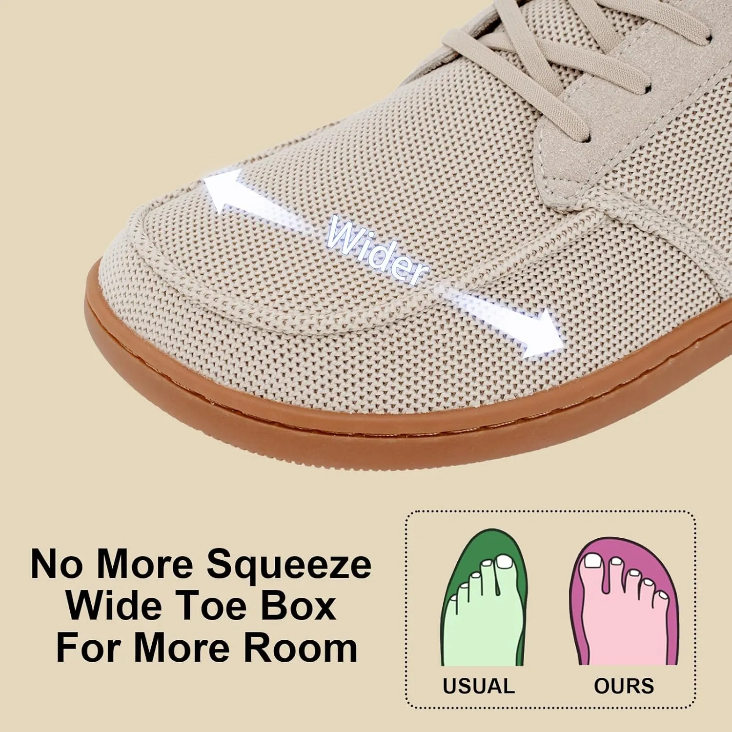 Barefoot Wide Toe Box Shoes for Women - Minimalist Barefoot Shoes with | Zero Drop Sole | Extra Wide Slip on for Walking