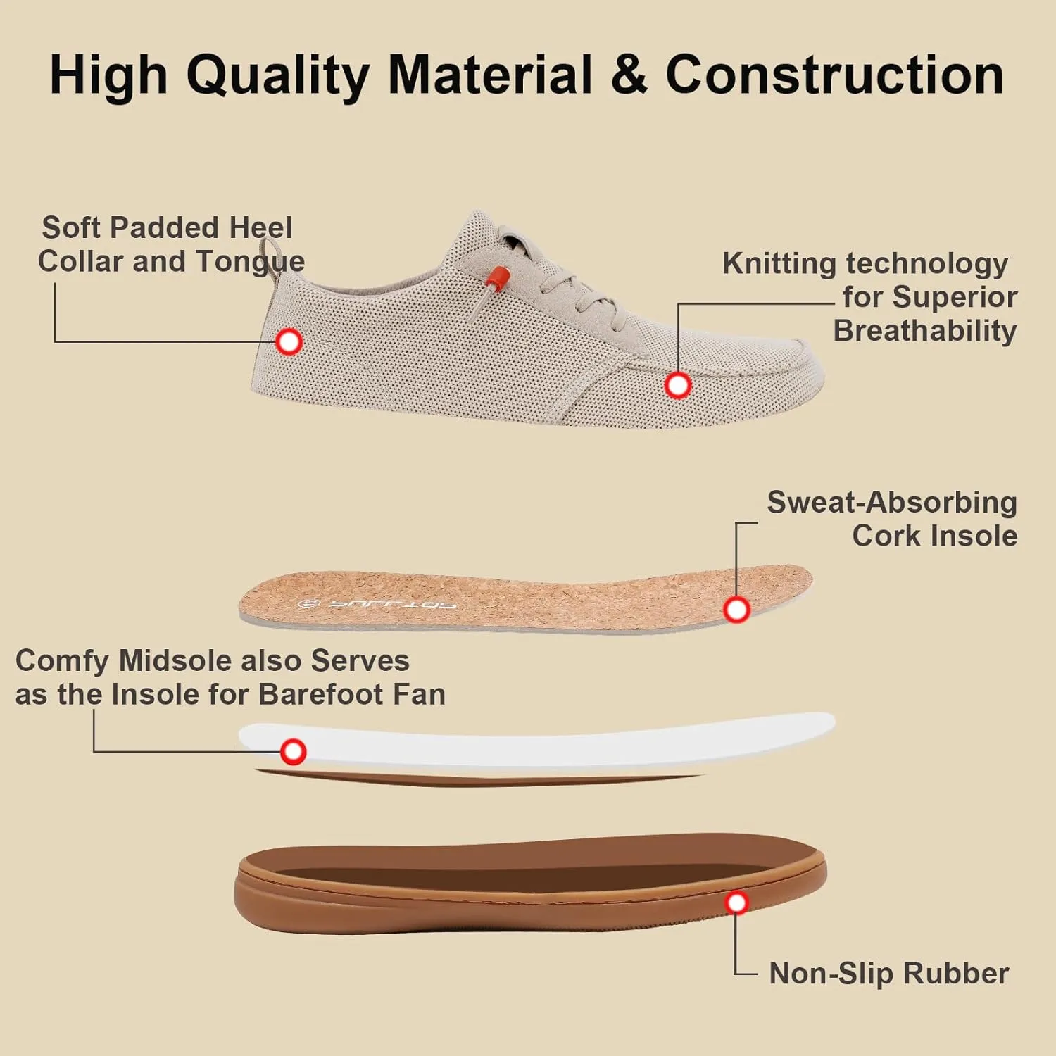 Barefoot Wide Toe Box Shoes for Women - Minimalist Barefoot Shoes with | Zero Drop Sole | Extra Wide Slip on for Walking
