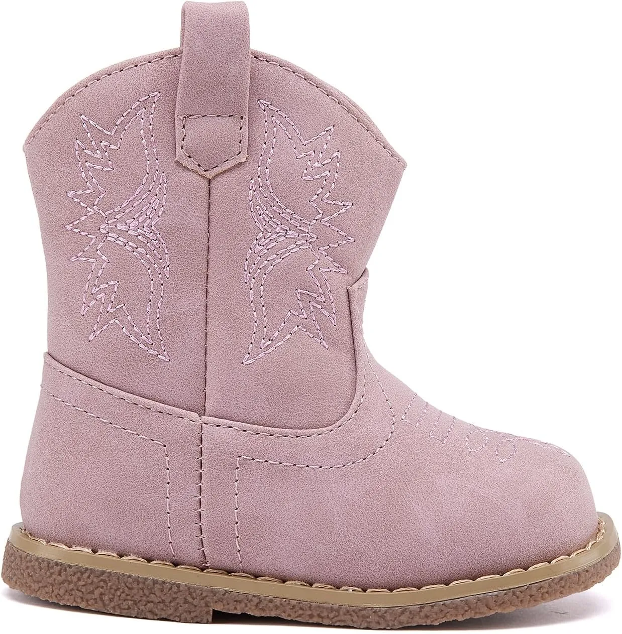BMCiTYBM Baby Cowboy Cowgirl Boots Infant Western Boots Toddler Boys Girls Round Toe Riding Mid Calf Boots All Seasons for 6 9 12 18 24 Months