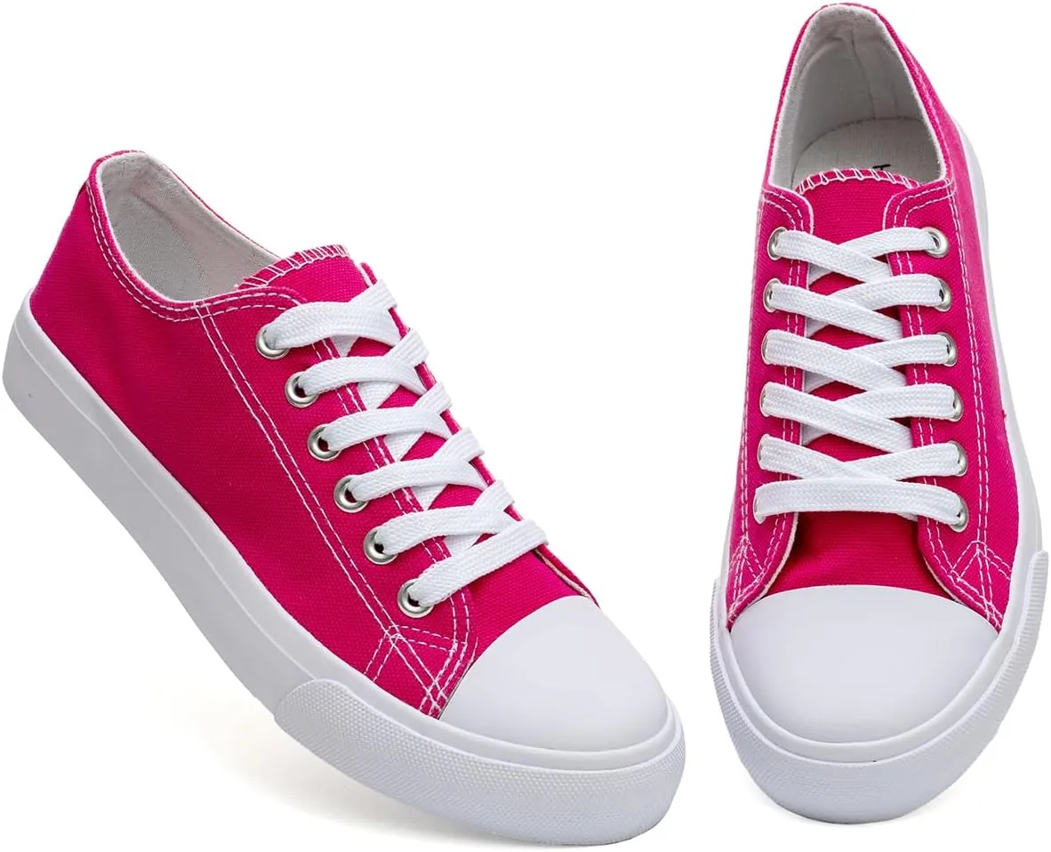 Canvas Shoes for Women Casual Low Top Sneakers Fashion Womens Tennis Shoes for Everyday Wear