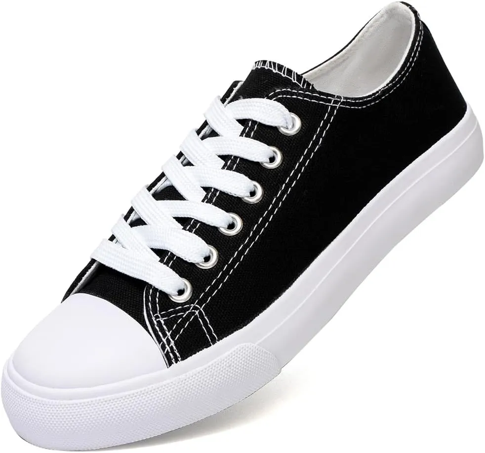 Canvas Shoes for Women Casual Low Top Sneakers Fashion Womens Tennis Shoes for Everyday Wear