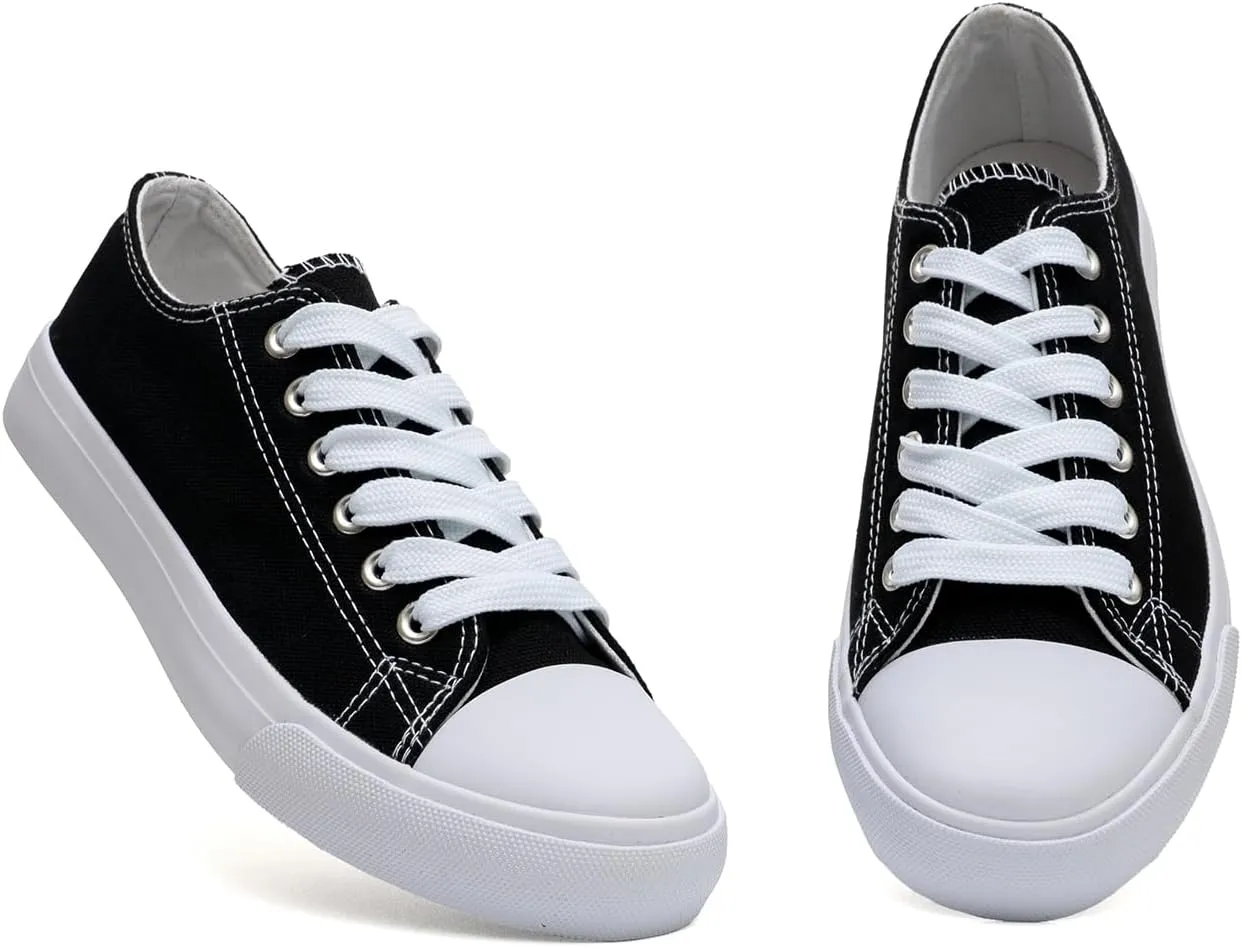Canvas Shoes for Women Casual Low Top Sneakers Fashion Womens Tennis Shoes for Everyday Wear