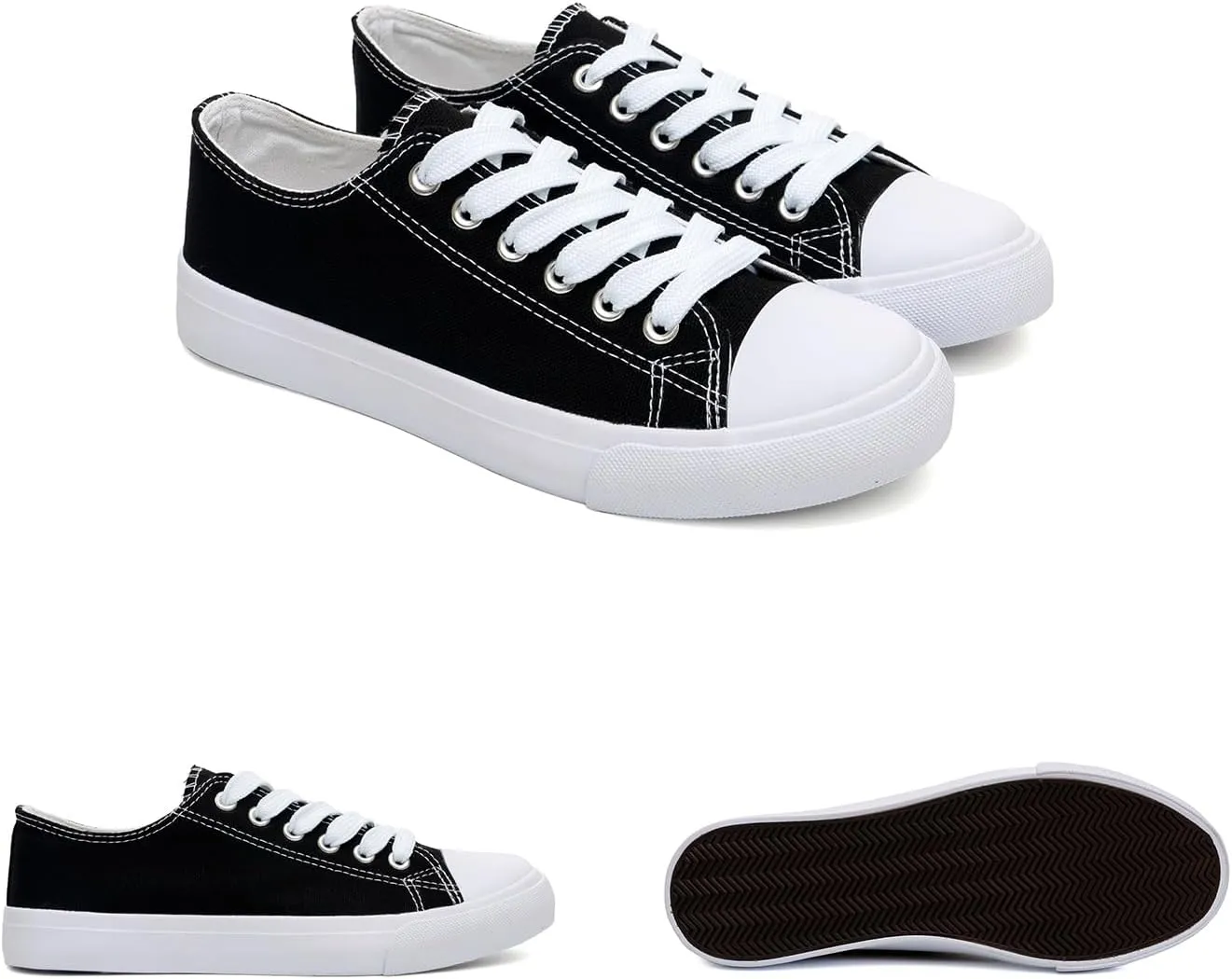 Canvas Shoes for Women Casual Low Top Sneakers Fashion Womens Tennis Shoes for Everyday Wear
