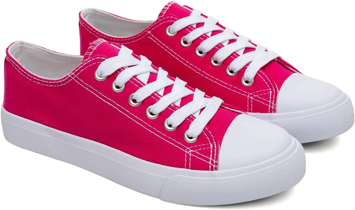 Canvas Shoes for Women Casual Low Top Sneakers Fashion Womens Tennis Shoes for Everyday Wear