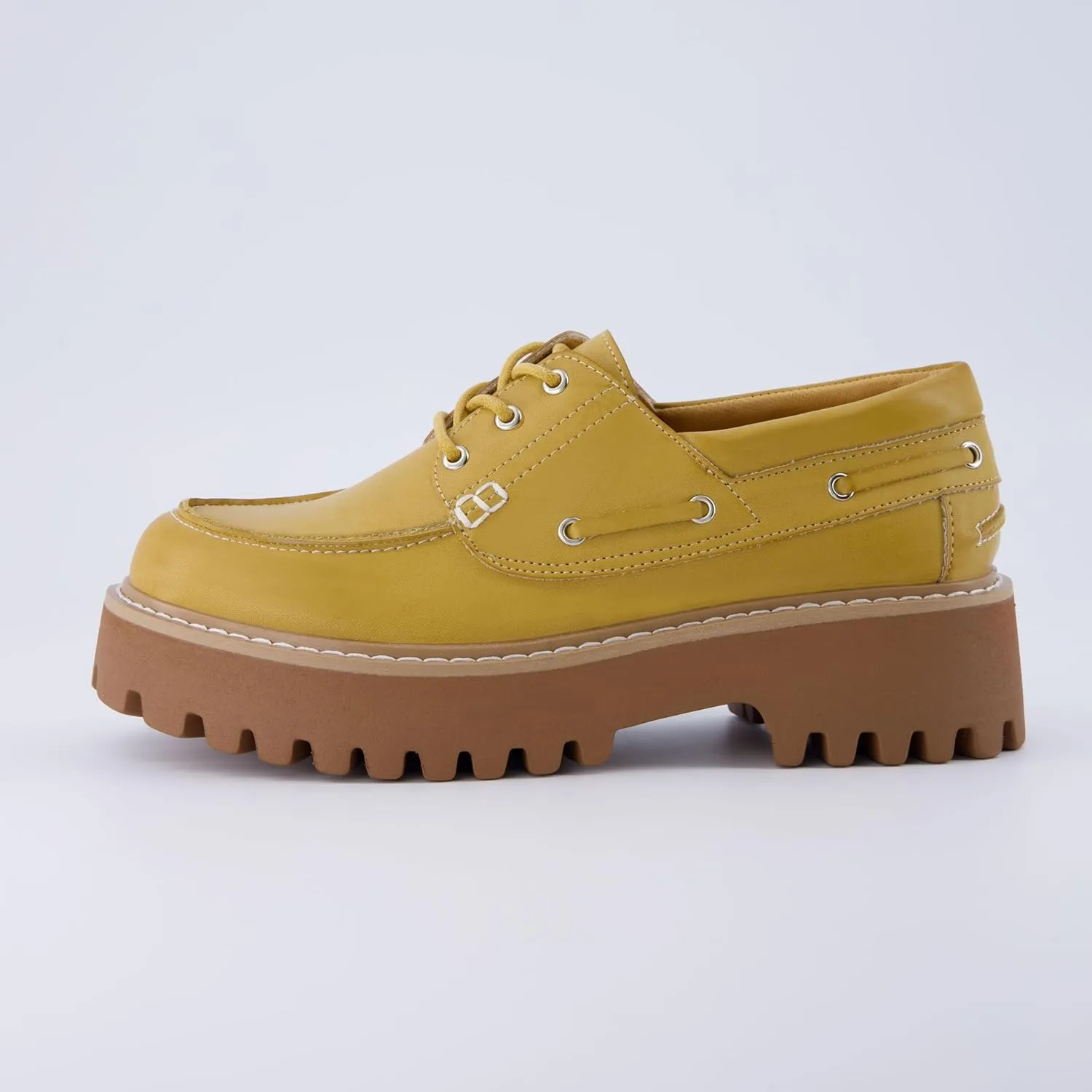 CUSHIONAIRE Women's Beam Chunky Boat Loafer  Memory Foam, Wide Widths Available