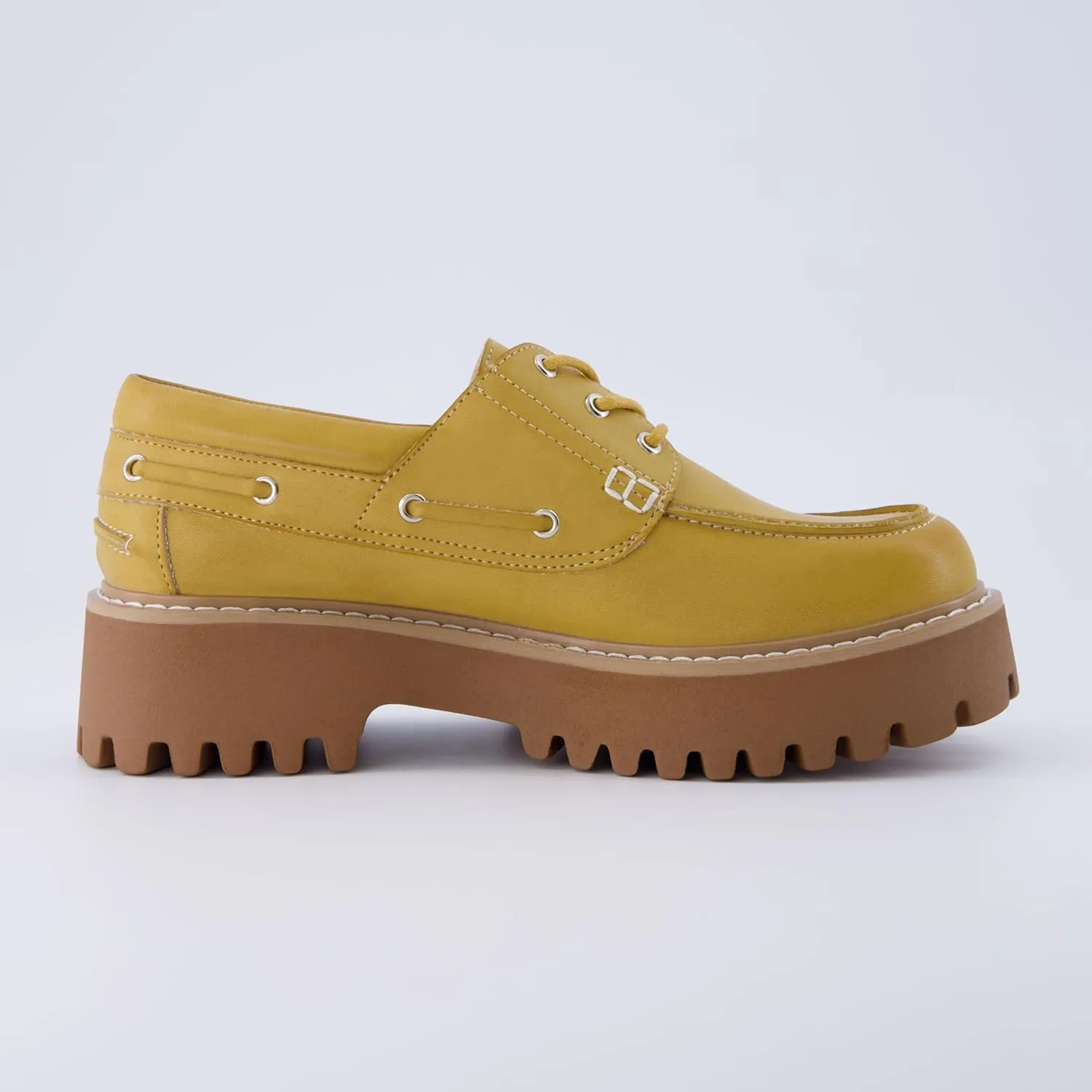 CUSHIONAIRE Women's Beam Chunky Boat Loafer  Memory Foam, Wide Widths Available