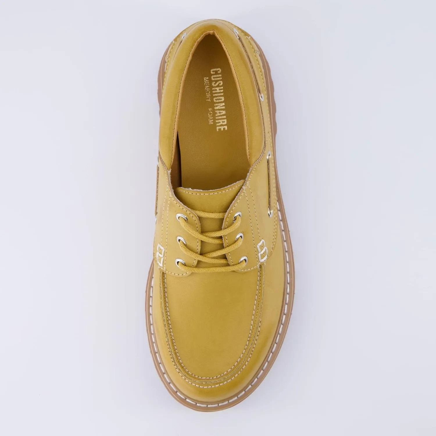 CUSHIONAIRE Women's Beam Chunky Boat Loafer  Memory Foam, Wide Widths Available