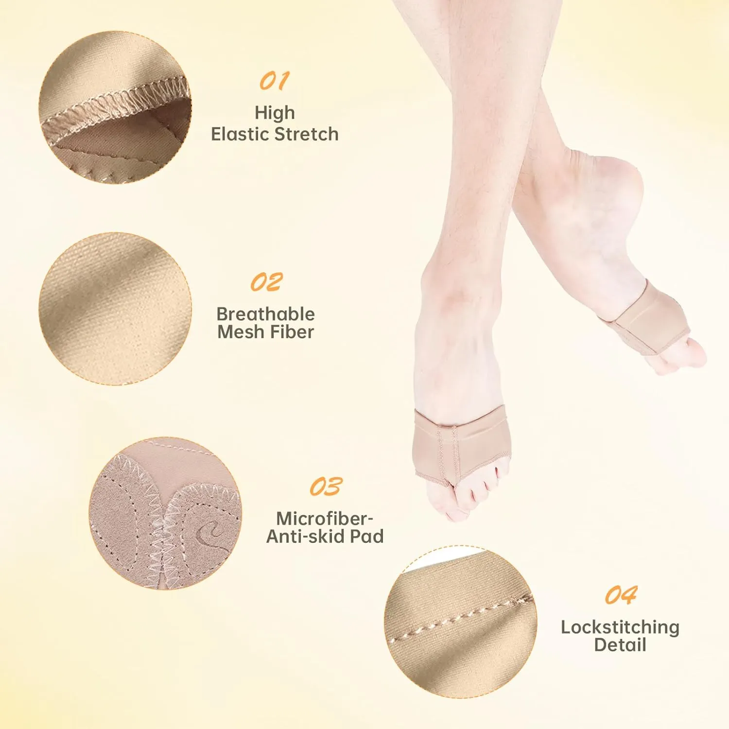 Dance Foot Undies Thong Half Sole Shoes Lyrical Dance Paws Pads Ballet Belly Contemporary Dance Shoes for Women Girls