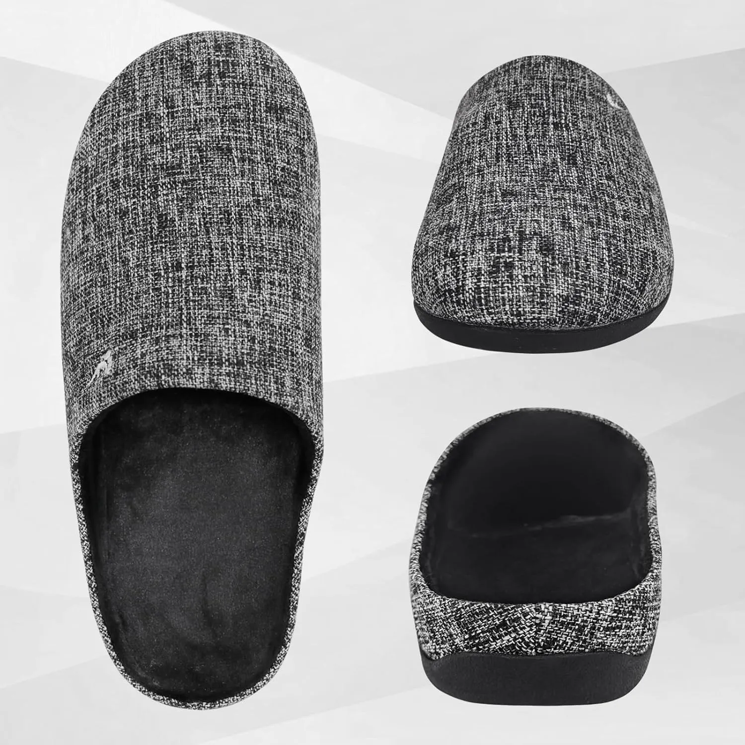 ERGOfoot Orthotic Slippers with Arch Support for Plantar Fasciitis Pain Relief, Comfortable Orthopedic Clog House Shoes with Indoor Outdoor Anti-Skid Rubber Sole