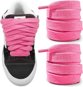 Fat Shoelaces for Vans Knu Skool Classic Skate Shoes, 5/8"(15mm) Wide Cotton Chunky Big Thick Replacement Laces