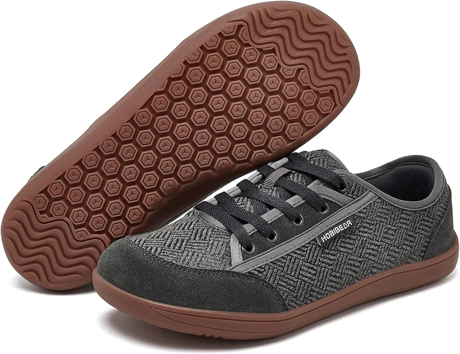 HOBIBEAR Barefoot Shoes for Women Men Zero Drop Sole Wide Toe Box Walking Sneakers