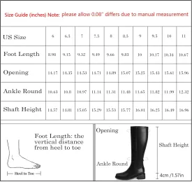 Knee High Boots Women Faux Leather Elastic Boots Low Heel Square Toe Side Zipper Fall Long Tall Boots for Women