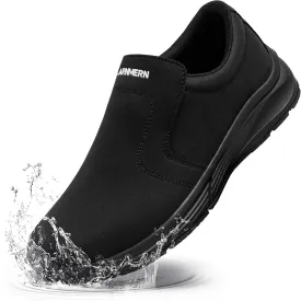 LARNMERN Women Non Slip Work Shoes Kitchen Chef Waterproof Slip Resistant Shoe Walking Food Service Restaurant Slip on Casual Fashion Working Footwear Comfortable Lightweight