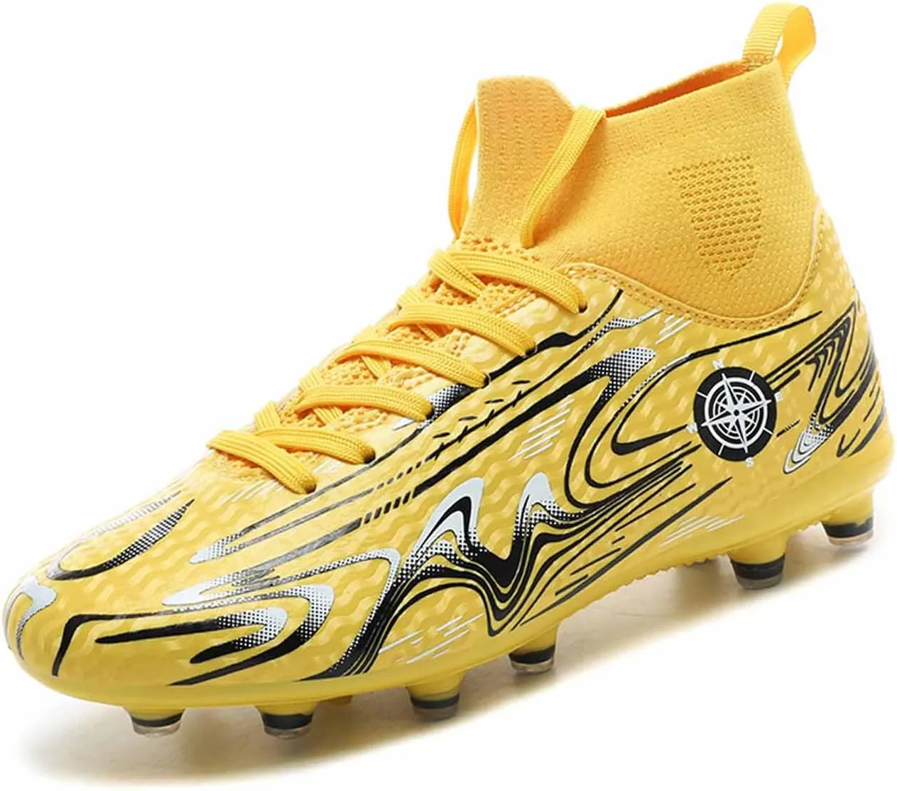 MEBAMY Kids Soccer Cleats Spikes Indoor: Comfortable High Ankle AG Youth Football Cleats Training Sneaker