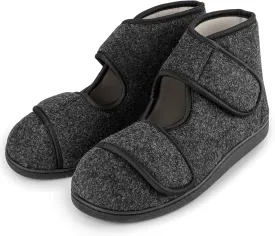 Men's Memory Foam Diabetic Slippers Comfortable Breathable Arthritis Edema Swollen House Shoes Adjustable Indoor/Outdoor Slip On Slippers