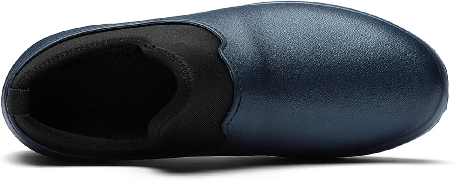 Men's Waterproof Non Slip Chef Shoes Food Service Kitchen Shoes Lightweight Slip On Garden Shoes for Camping and Yard Work