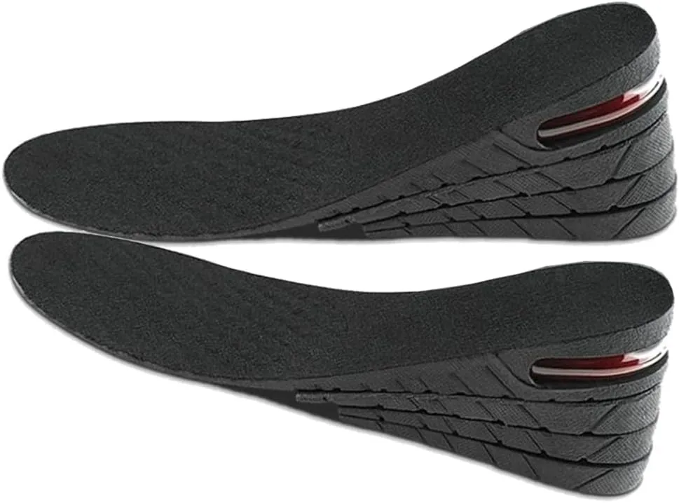New Height Increase Insoles Air Cushion Taller Elevator Shoes Lift Breathable 4-Layer Add Height 2.95 inch Feet Orthotic Heel Insert for Men Women