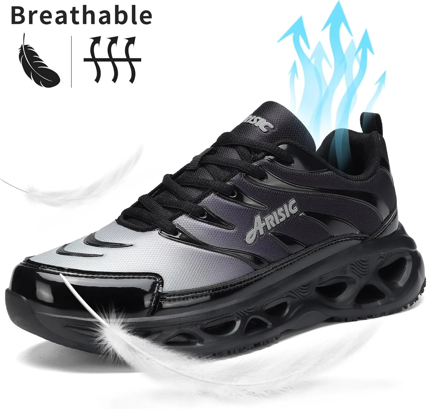 Non Slip Work Shoes for Men Women Waterproof Sneakers Men Comfortable Restaurant Chef Shoes Slip Resistant Shoes for Men Breathable Walking Sneakers for Daily Use