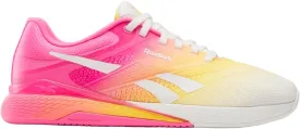 Reebok Women's Nano X5 Legacy Sneaker, Chalk/Atomic Pink/Golden Haze, 7.5