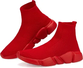 Santiro Walking Shoes for Men Lightweight High Top Sneakers Breathable Knit Athletic Running Shoes Fashion Gym Sports Shoes