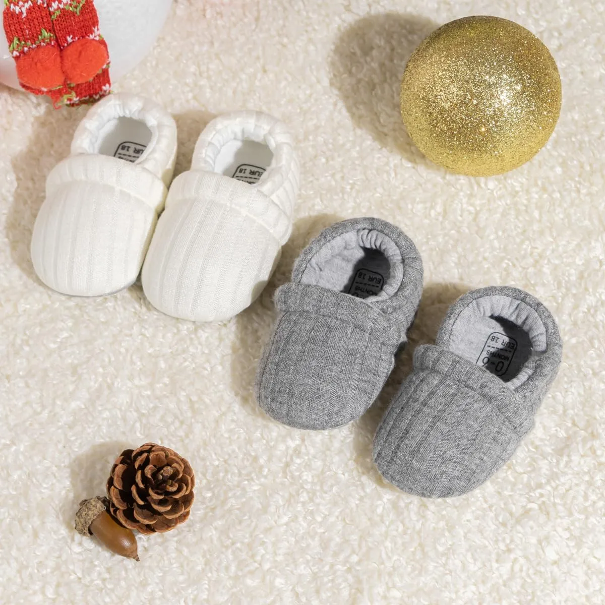 Sawimlgy Newborn Infant Baby Boys Girls Cute Cartoon Slipper Soft Non Skid Sole Slip On House Animal Indoor Sock Shoes Crib Moccasins for New Walkers