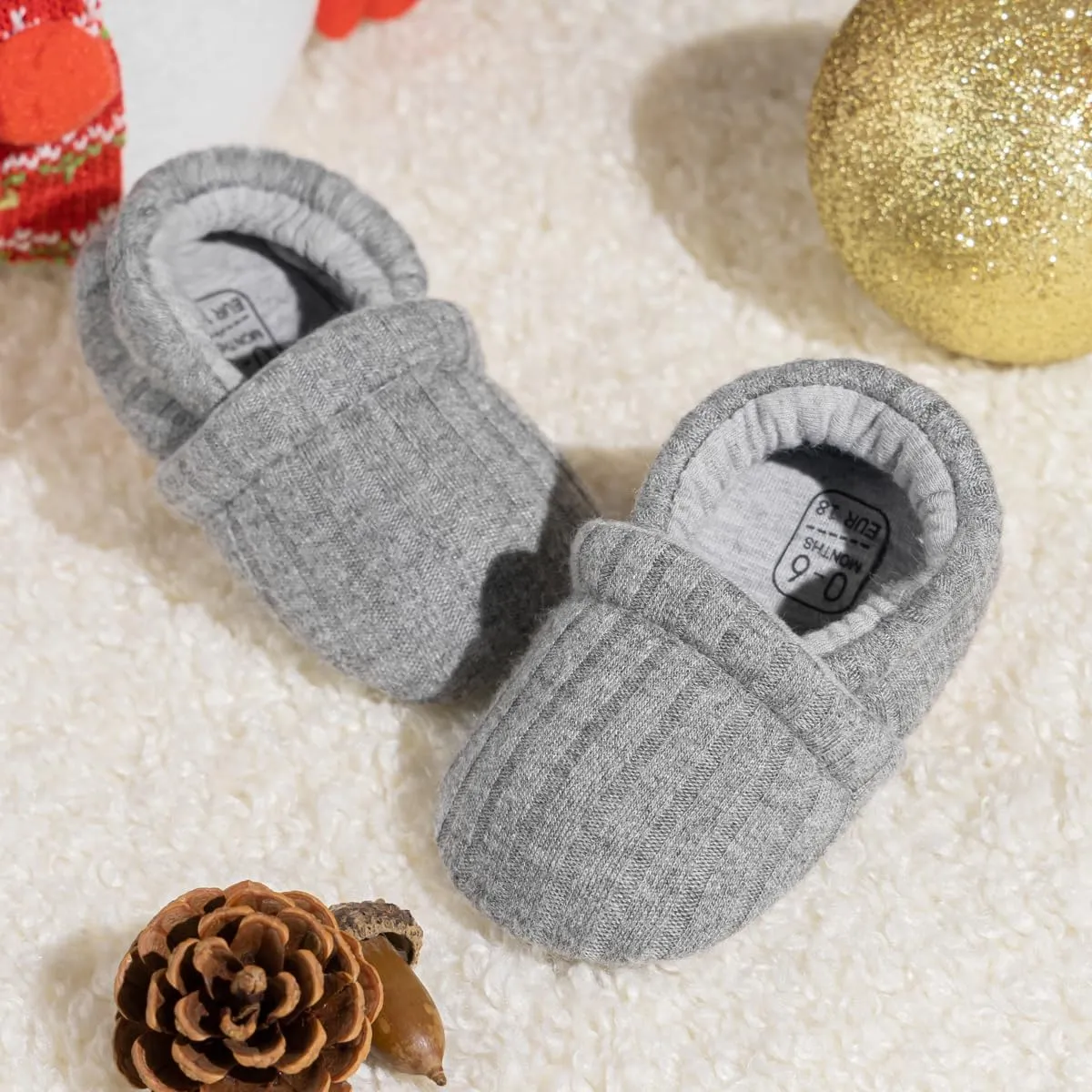 Sawimlgy Newborn Infant Baby Boys Girls Cute Cartoon Slipper Soft Non Skid Sole Slip On House Animal Indoor Sock Shoes Crib Moccasins for New Walkers