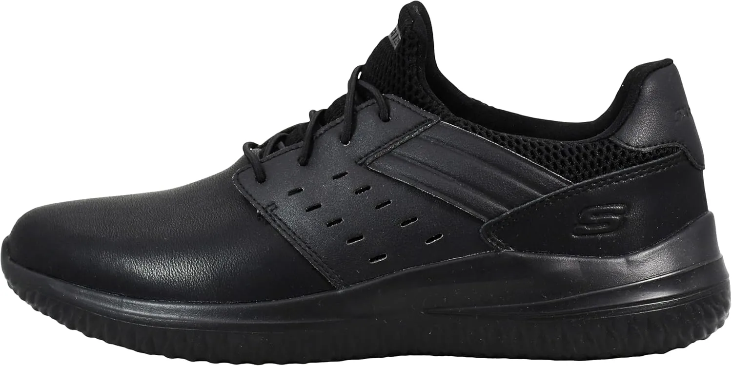 Skechers Men's Delson 3.0 - Ezra Leather Bungee Lace Slip on Sneakers