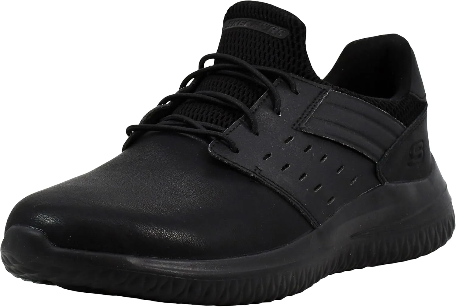 Skechers Men's Delson 3.0 - Ezra Leather Bungee Lace Slip on Sneakers