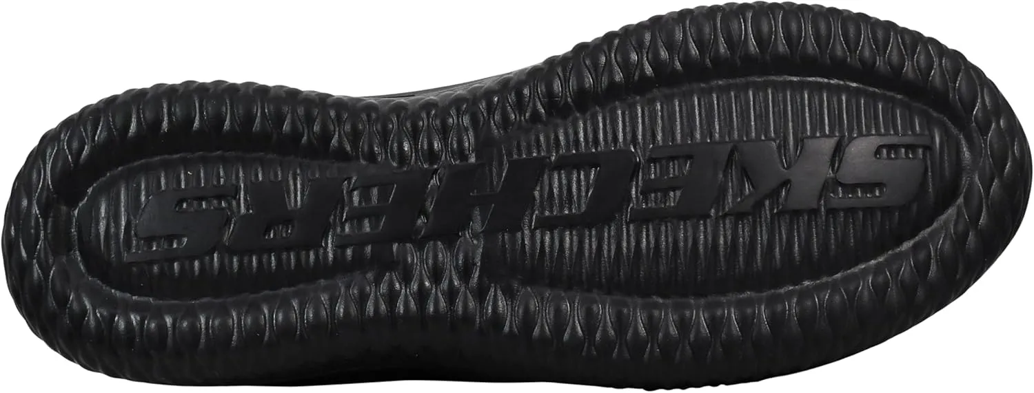 Skechers Men's Delson 3.0 - Ezra Leather Bungee Lace Slip on Sneakers