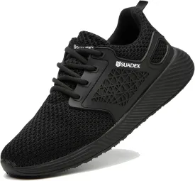 SUADEX Steel Toe Shoes for Men Women Lightweight Safety Work Sneakers for Construction Indestructible Breathable