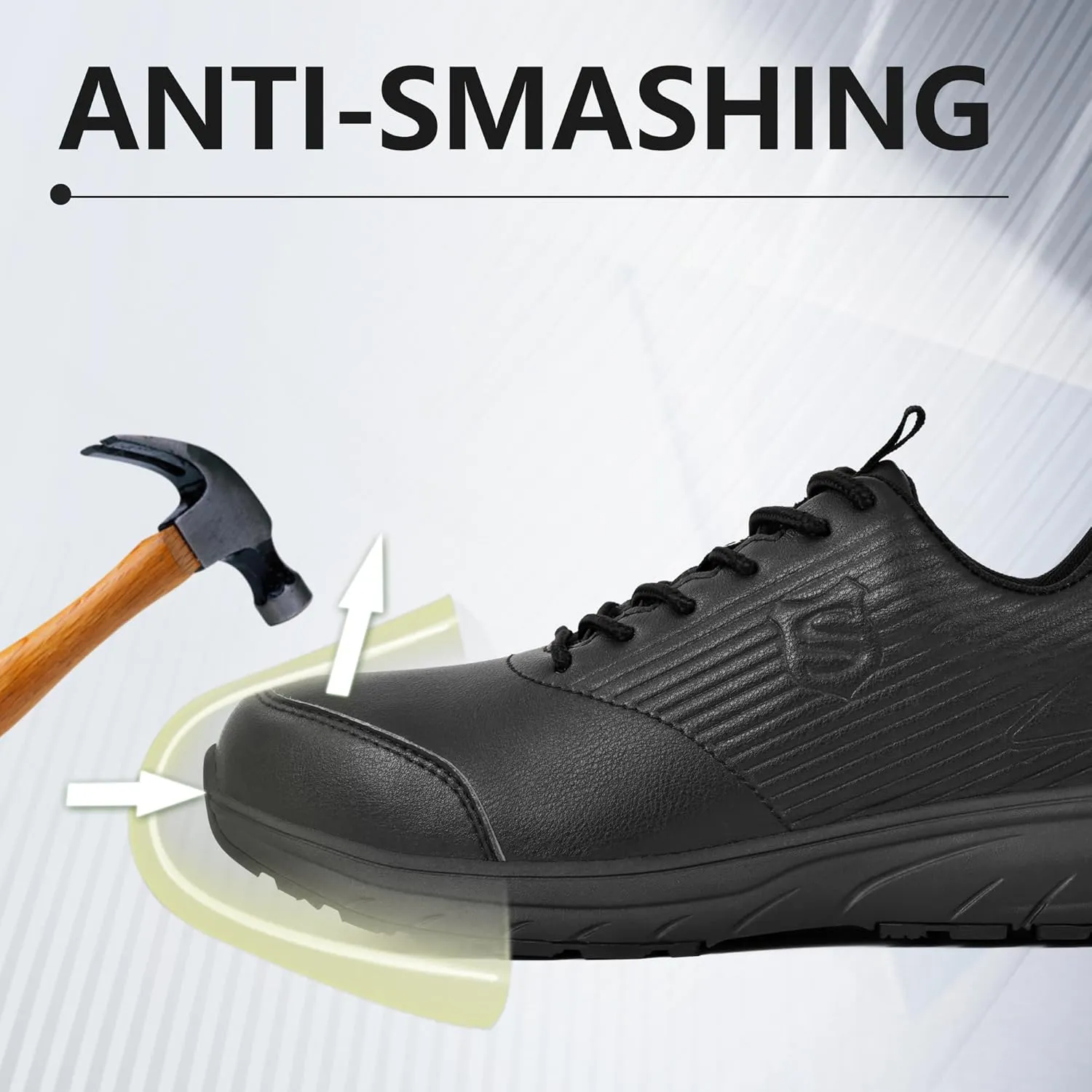 SUADEX Steel Toe Shoes for Men Women Safety Toe Work Shoes Breathable Steel Toe Sneakers Puncture Resistant