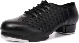 SWDZM Women's & Men's & Kid's Jazz Tap Dance Shoes Tap-Flex Patent Leather Tap Shoe,WX-Tap