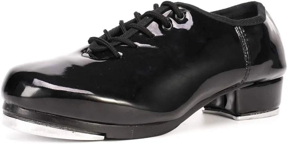 SWDZM Women's & Men's & Kid's Jazz Tap Dance Shoes Tap-Flex Patent Leather Tap Shoe,WX-Tap