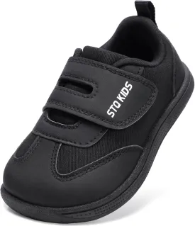 Toddler Wide Toe Box Shoes: Boys Barefoot Shoe Girl Sneakers Little Kids Tennis Non-Slip Zero Drop First Walking Breathable Running Athletic School Gym Sneaker