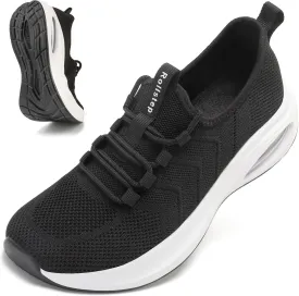 Wide Toe Box Shoes Women Extra Wide Width Sneakers Air Cushion Road Running Shoes Ultra Light Tennis Gym Workout Training Shoes Breathable Walking Shoes with Arch Support