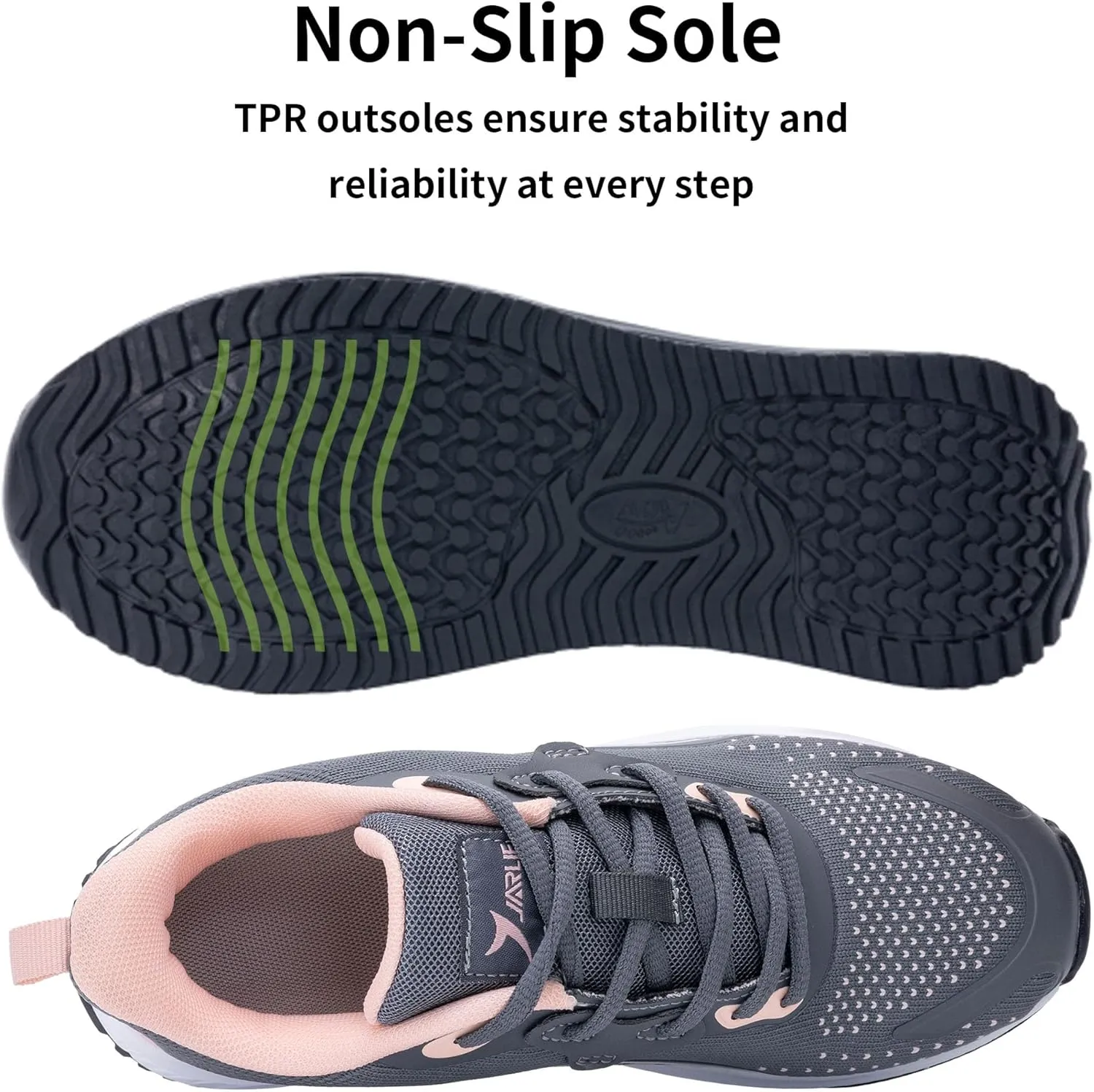 Womens Air Walking Shoes with Arch Support Tennis Orthotic Comfortable Sneakers for Plantar Fasciitis Pain Relief US 6-11