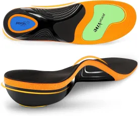 Work Boot Insoles for Standing All Day, High Arch Support Orthotic Shoe Inserts Relief Plantar Fasciitis, Flat Feet, Achilles Tendonitis - Women Men Memory Foam Cloud Step Gel Insoles -M(Men's 8-9)