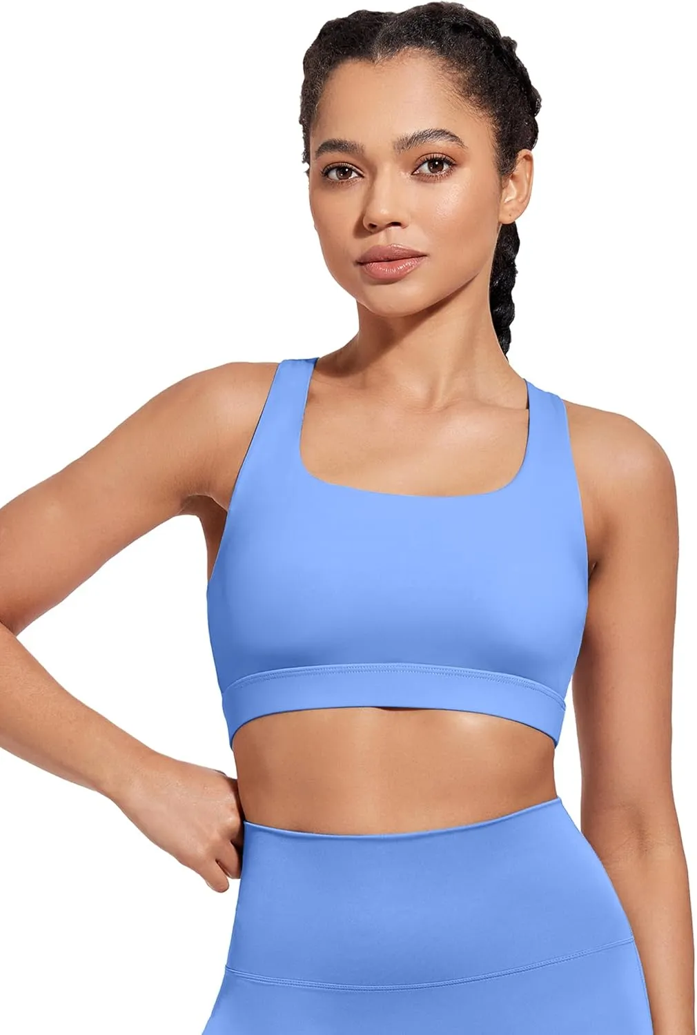 XUNYU Sports Bras for Women High Support Padded Workout Tank Tops Built in Bra Push Up Crop Yoga Athletic Top Open Back