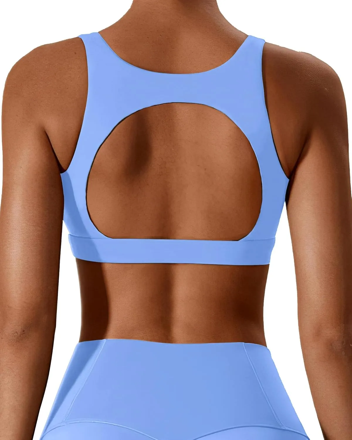 XUNYU Sports Bras for Women High Support Padded Workout Tank Tops Built in Bra Push Up Crop Yoga Athletic Top Open Back
