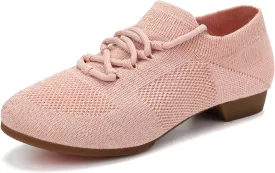 YKXLM Women Standard Practice Social Dance Sneaker Beginner Dance Practice Shoes for Women Low Heel Ballroom